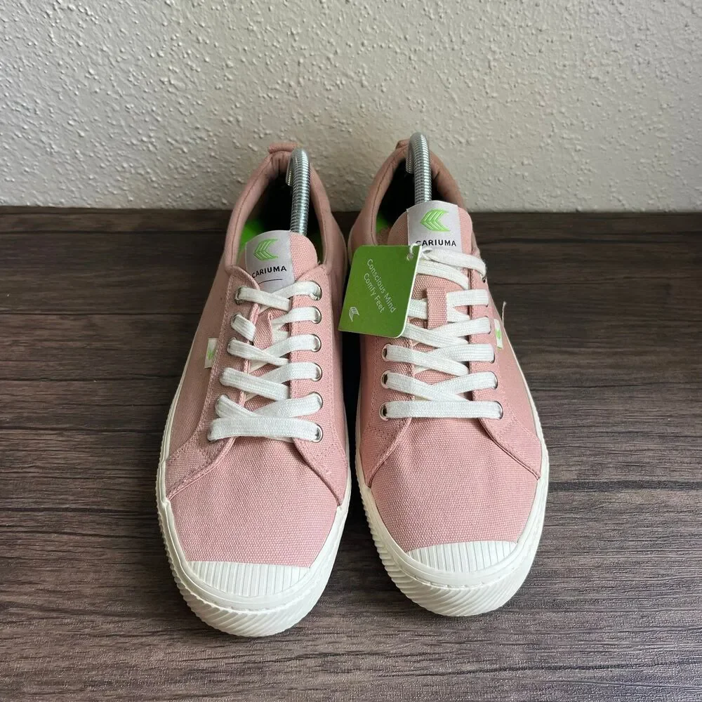 Cariuma Oca Low Canvas Sneakers Pink Bamboo Vegan Rio Womens 11.5 / Mens 10‎